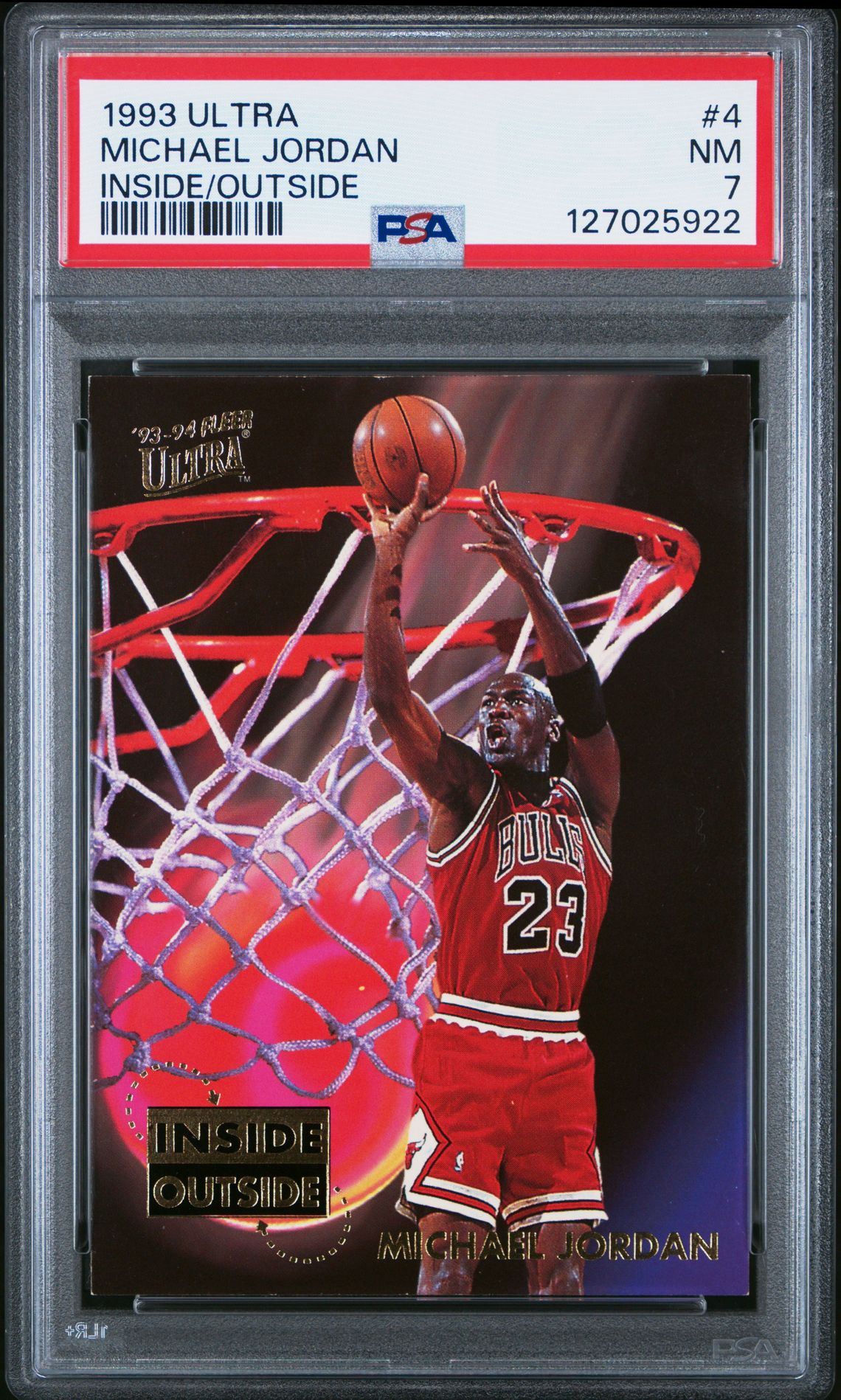 1993 Ultra Inside/Outside Michael Jordan #4 (Inside/Outside) Nm 7 front