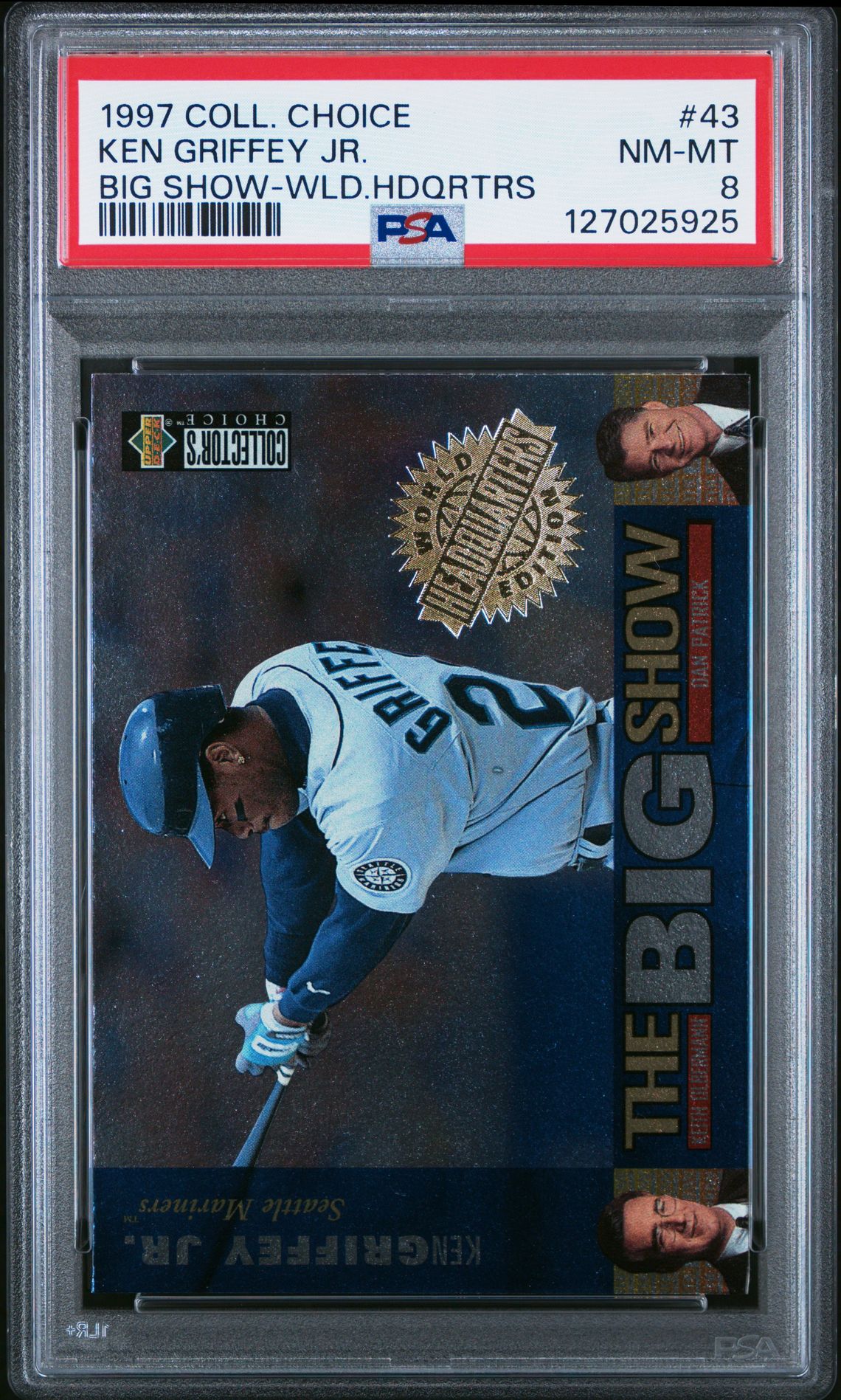 1997 Collector's Choice The Big Show Ken Griffey Jr. #43 (Big Show-Wld.hdqrtrs) Nm-Mt 8 front