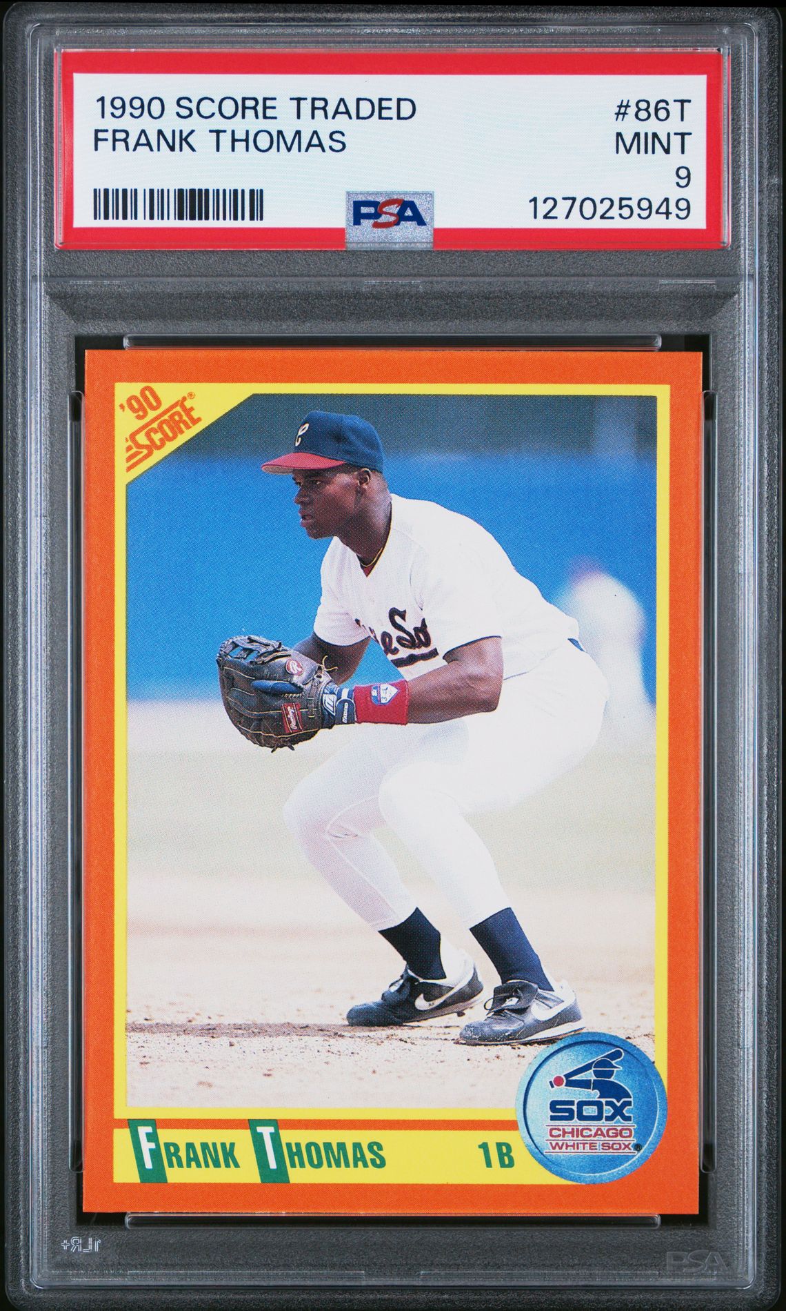 1990 Score Traded Frank Thomas #86T Mint 9 front