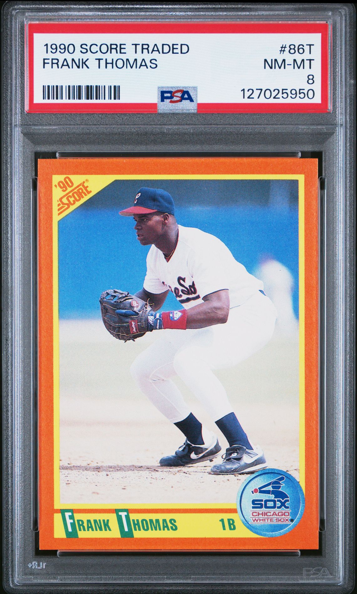 1990 Score Traded Frank Thomas #86T Nm-Mt 8 front