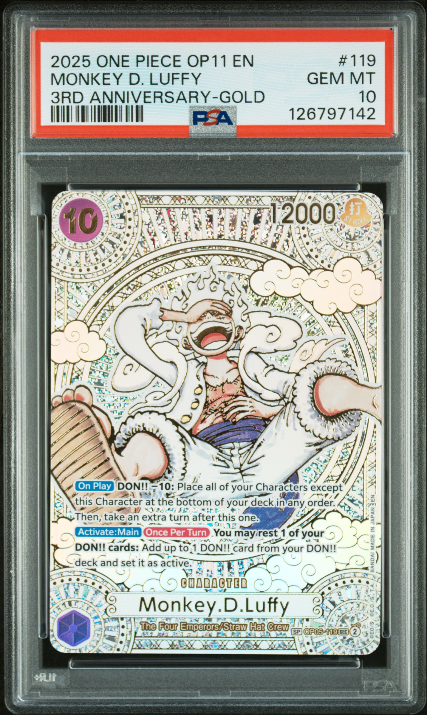 ONE PIECE DON!! CARD 2025 GEM MT DON!! Card (One Piece Day Dallas