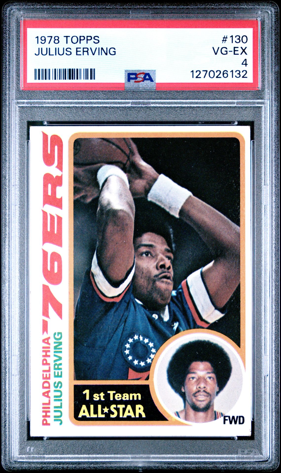 1978 Topps Julius Erving #130 Vg-Ex 4 front