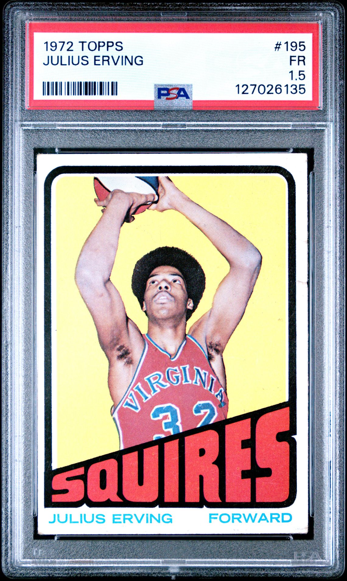 1972 Topps Julius Erving #195 Fr 1.5 front