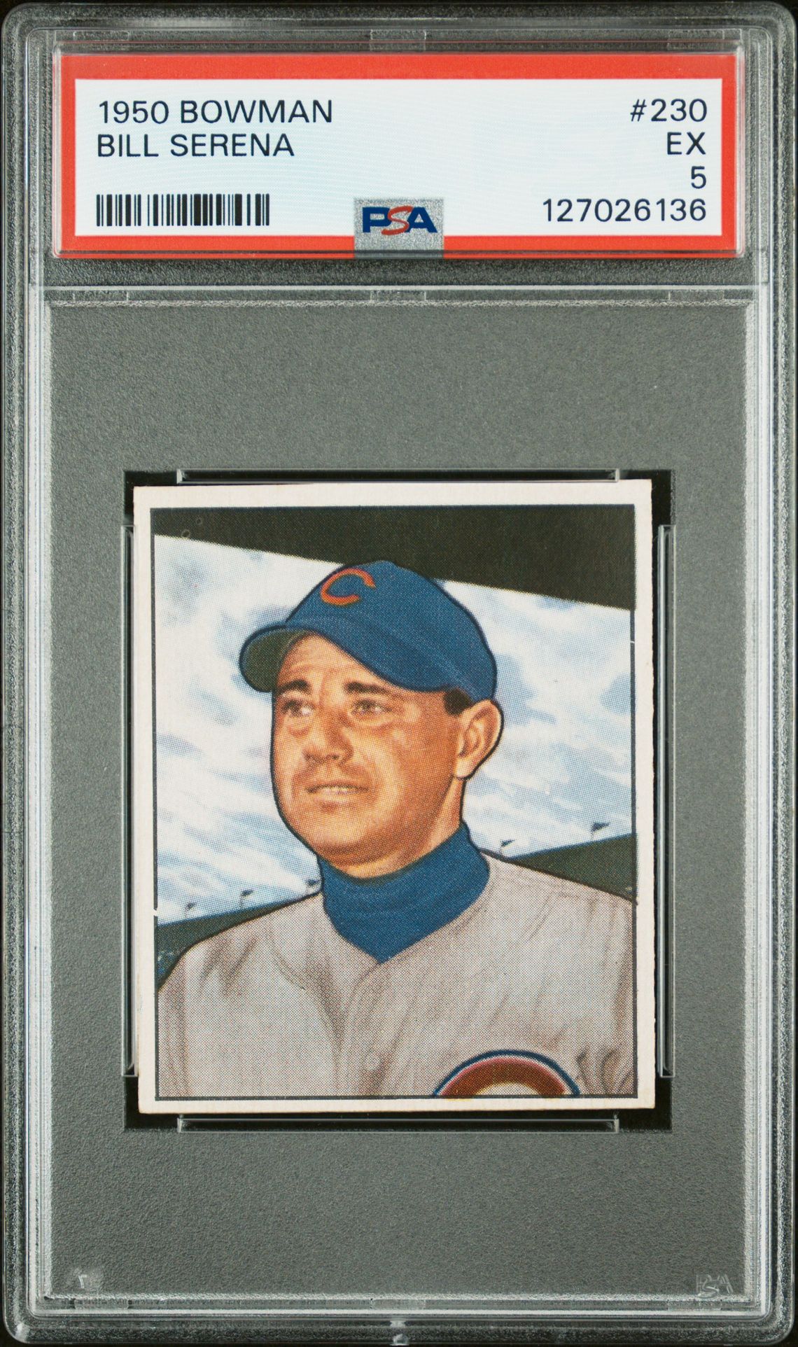 1950 Bowman Bill Serena #230 Ex 5 front