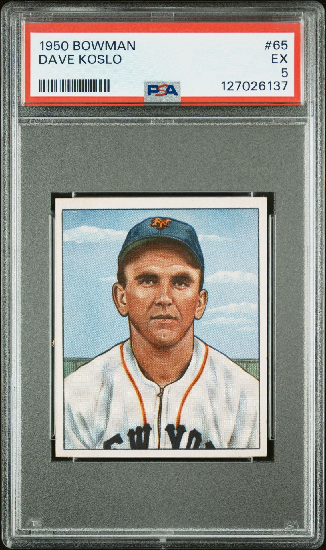 1950 Bowman Dave Koslo #65 Ex 5 front