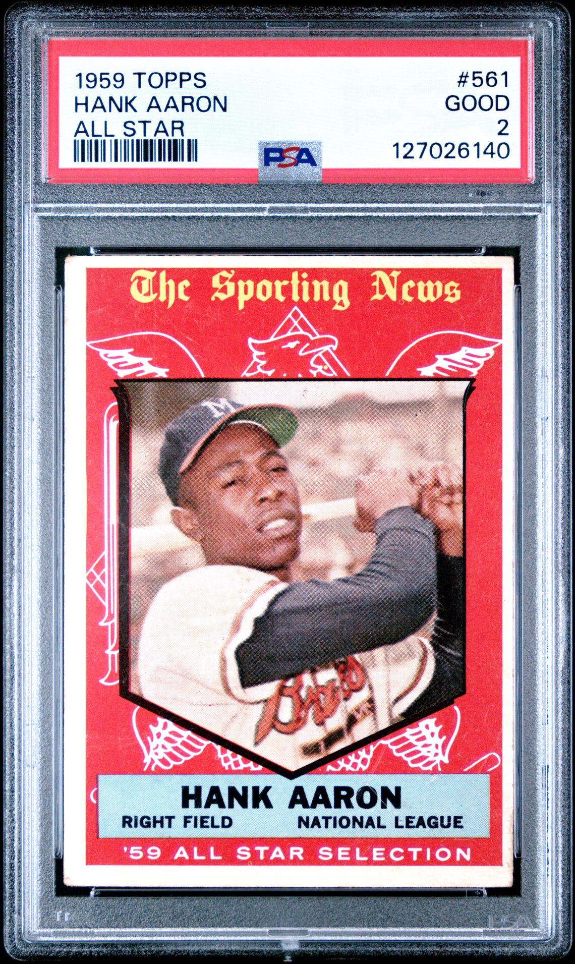 1959 Topps Hank Aaron #561 (All Star) Good 2 front