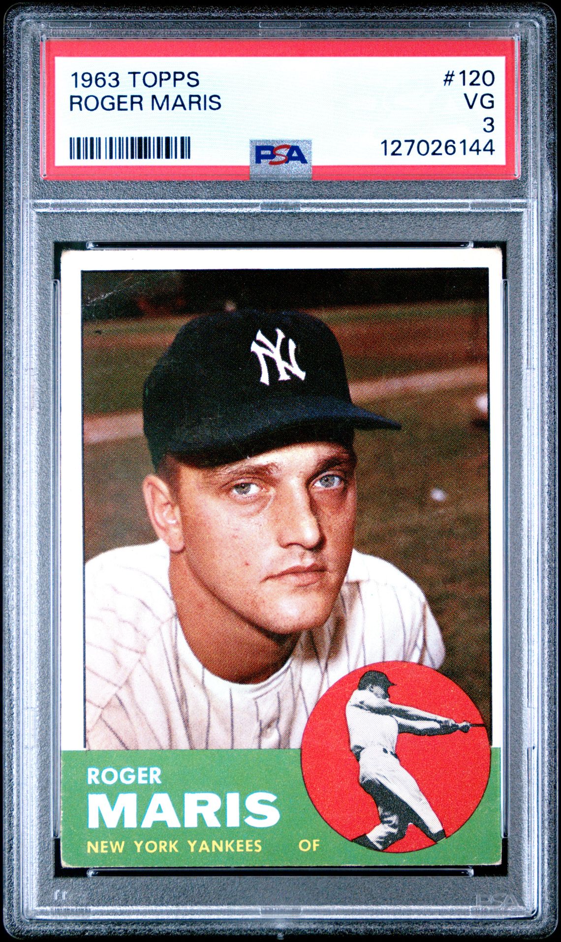 1963 Topps Roger Maris #120 Vg 3 front