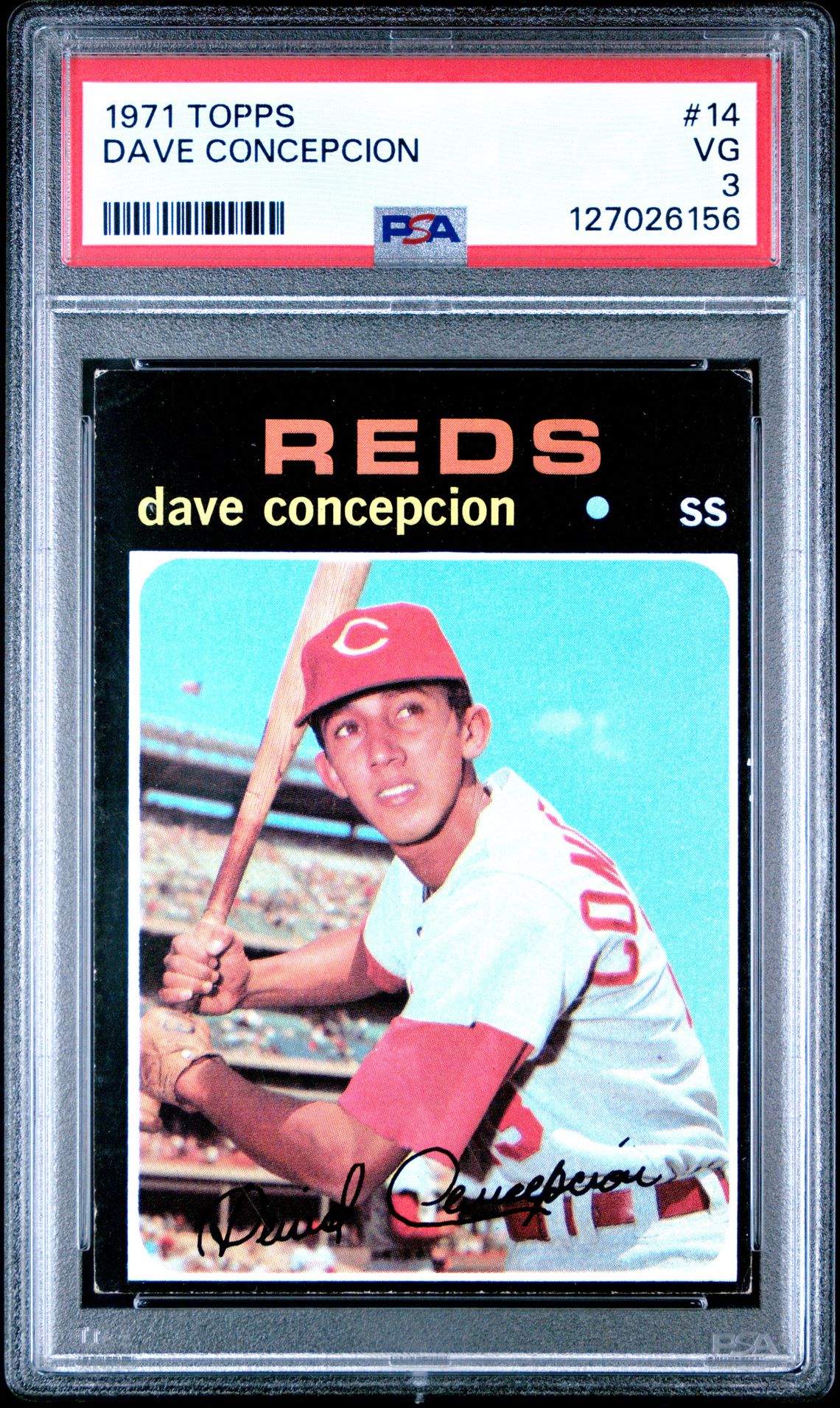 1971 Topps Dave Concepcion #14 Vg 3 front
