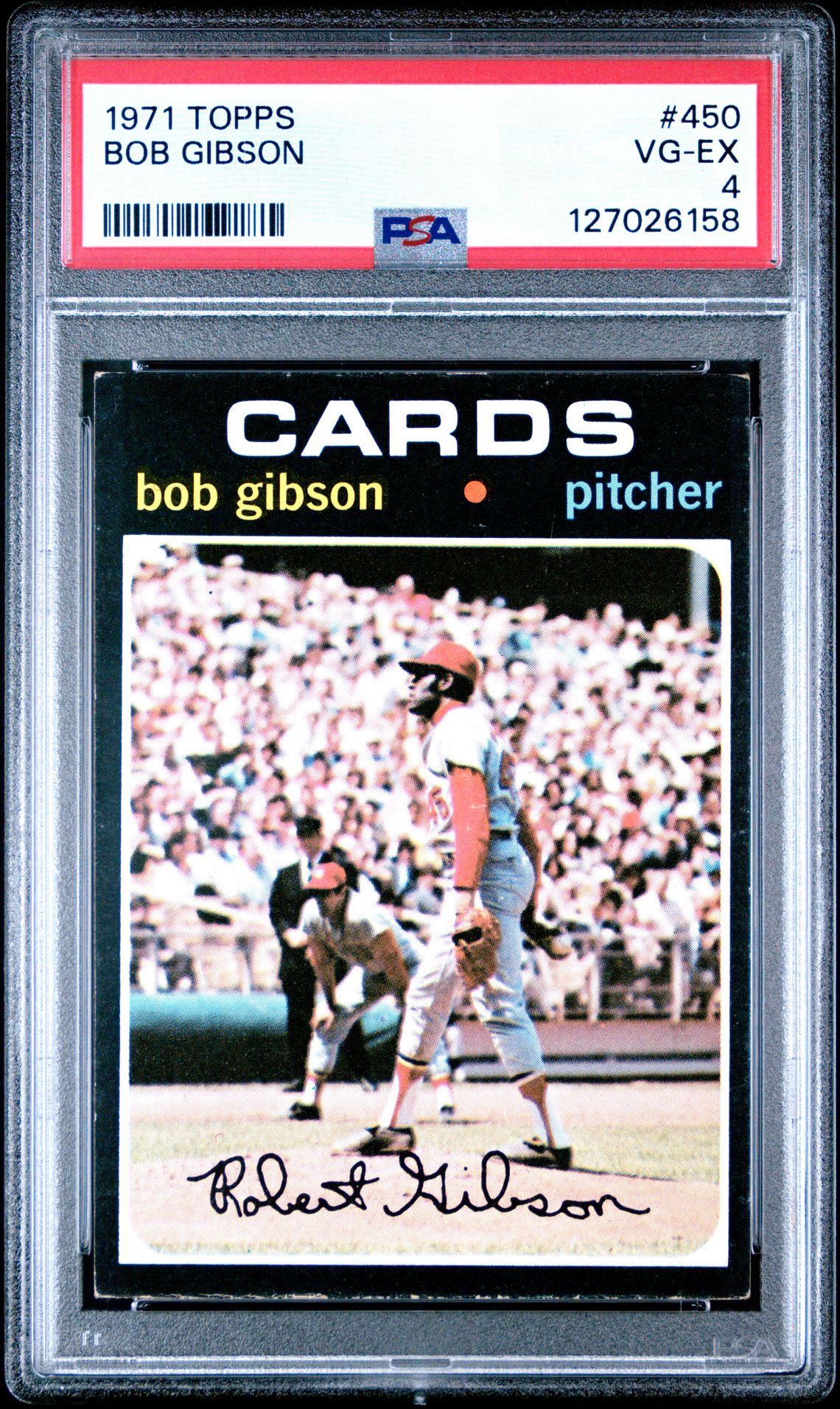 1971 Topps Bob Gibson #450 Vg-Ex 4 front