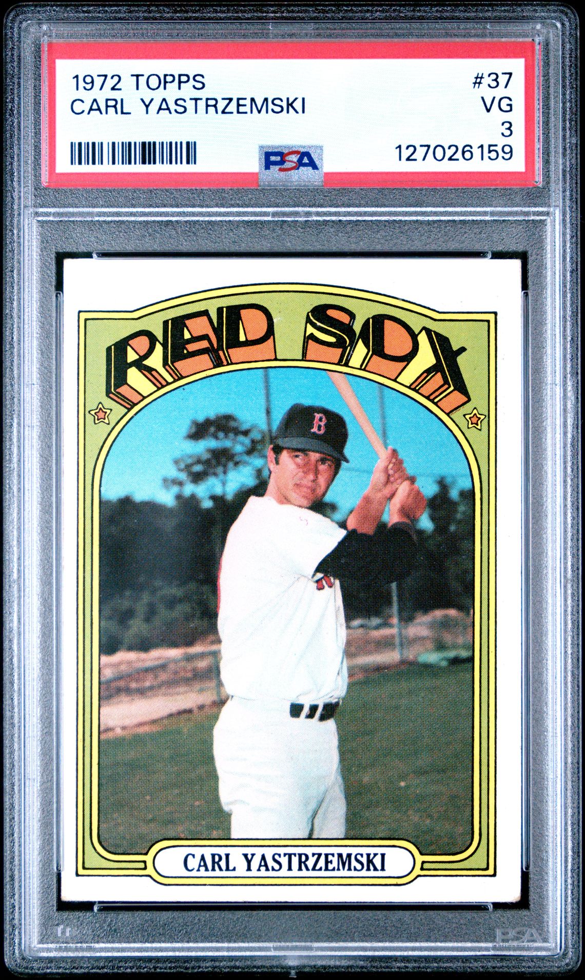 1972 Topps Carl Yastrzemski #37 Vg 3 front