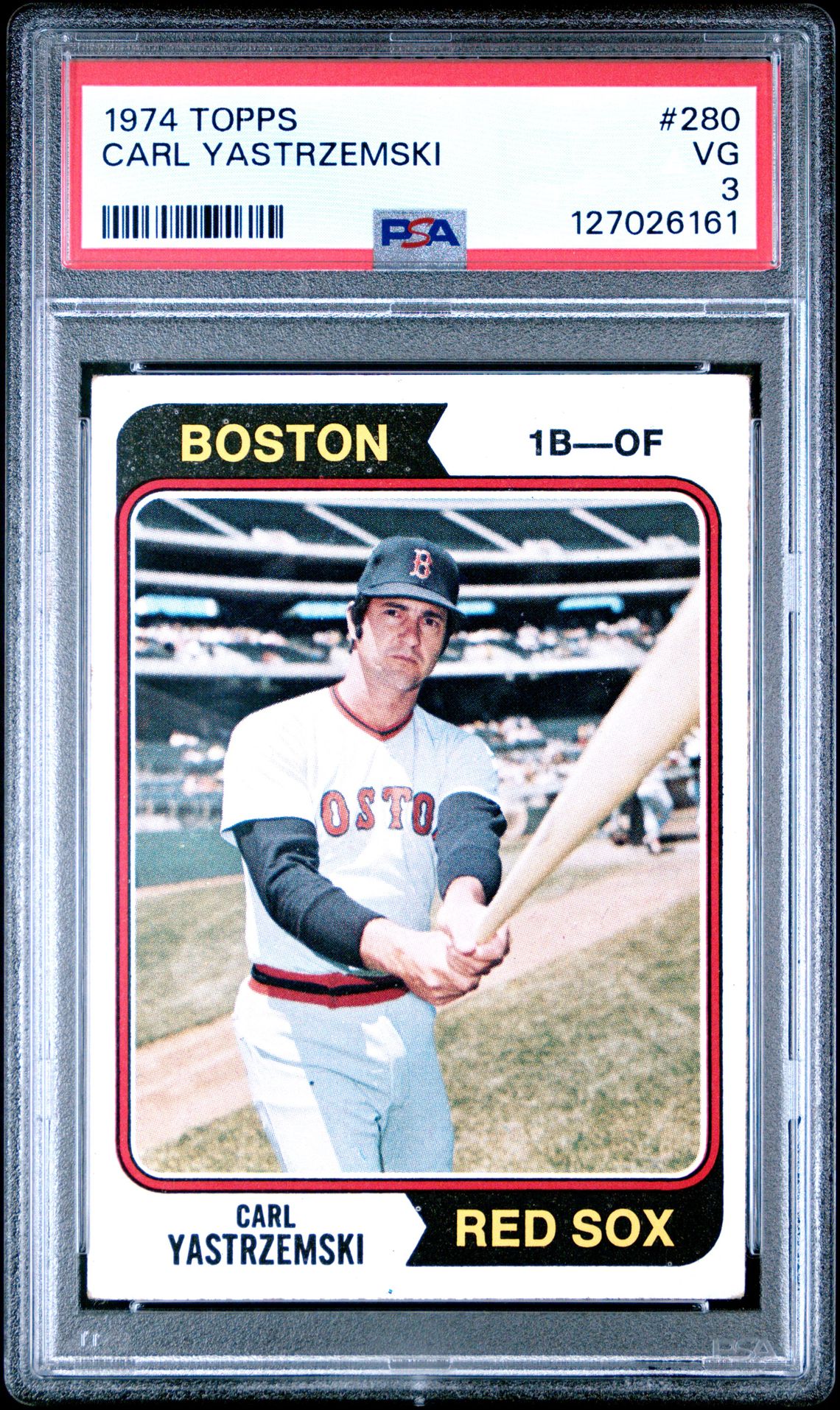 1974 Topps Carl Yastrzemski #280 Vg 3 front