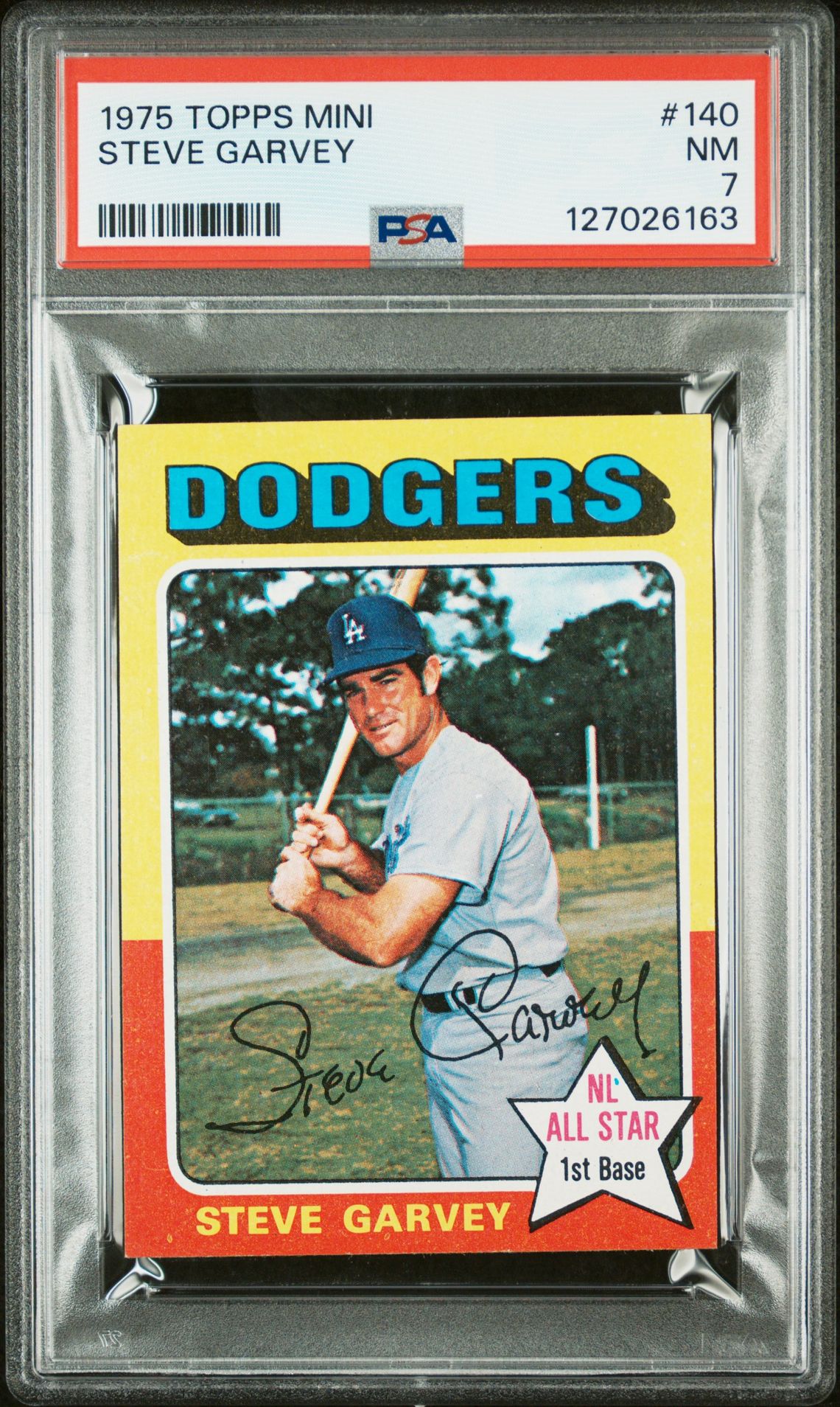1975 Topps Mini Steve Garvey #140 Nm 7 front