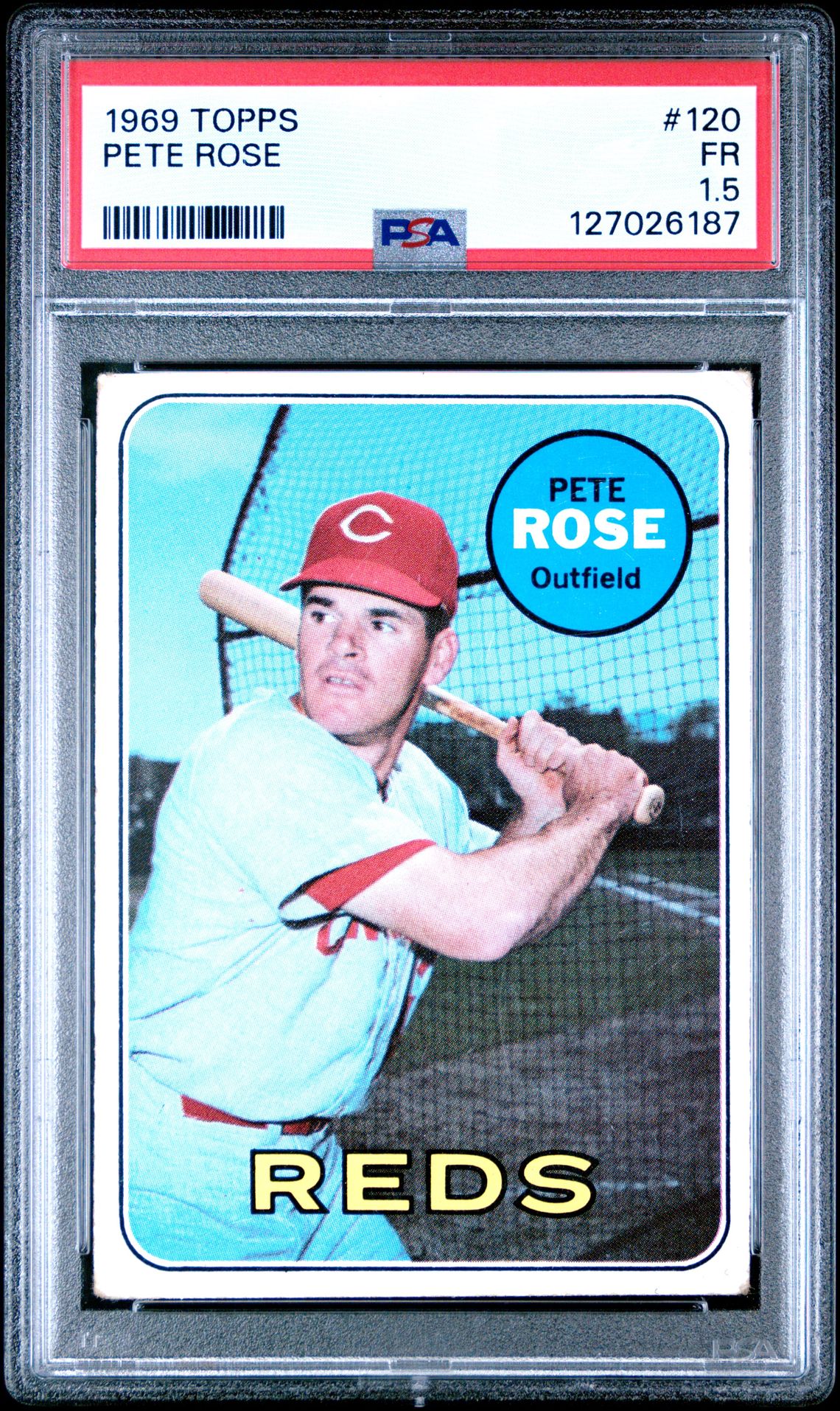 1969 Topps Pete Rose #120 Fr 1.5 front