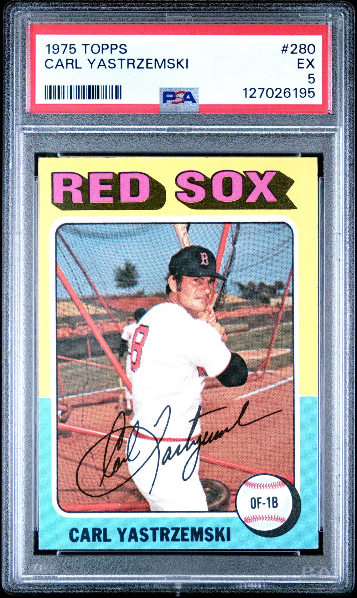 1975 Topps Carl Yastrzemski #280 Ex 5 front