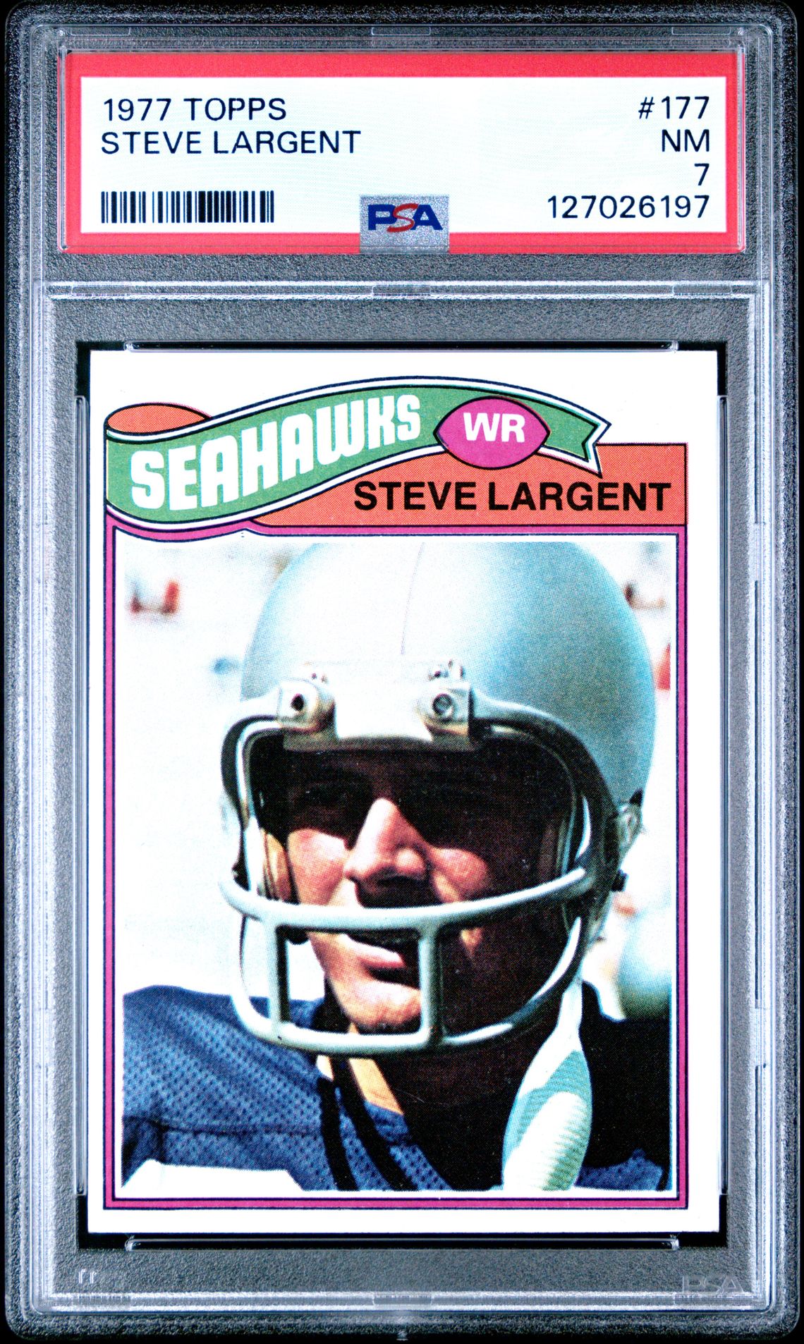1977 Topps Steve Largent #177 Nm 7 front