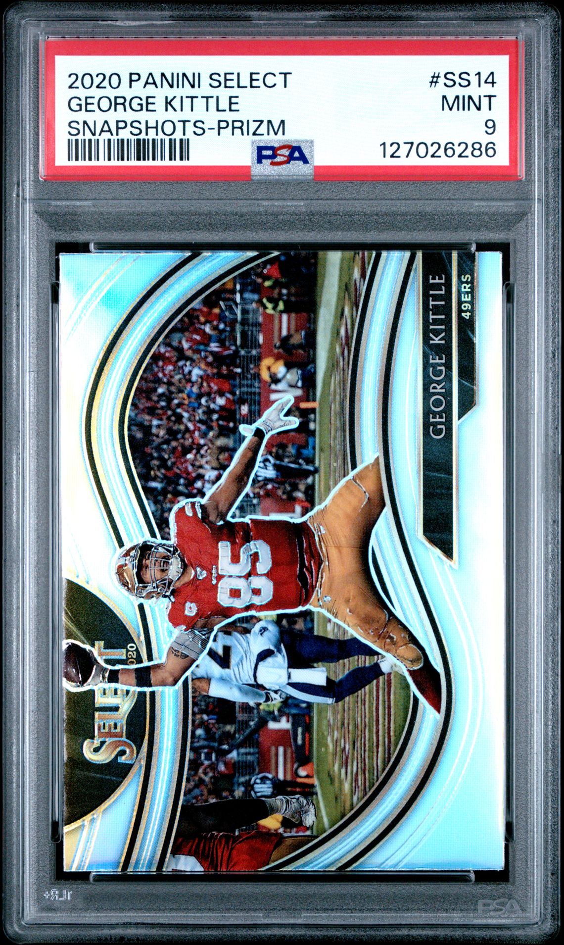 2020 Panini Select Snapshots George Kittle #Ss14 (Snapshots-Prizm) Mint 9 front