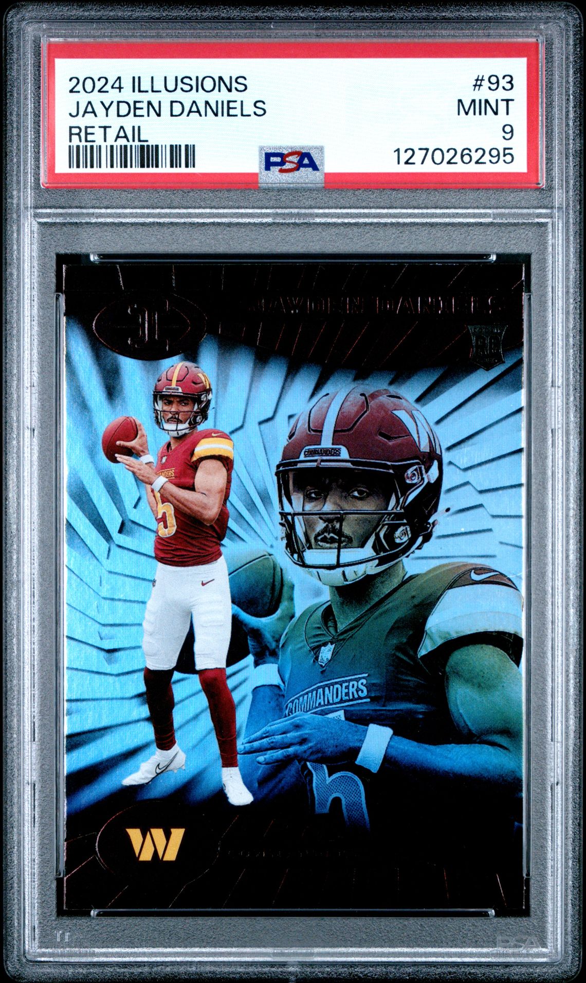 2024 Panini Illusions Jayden Daniels #93 (Retail) Mint 9 front