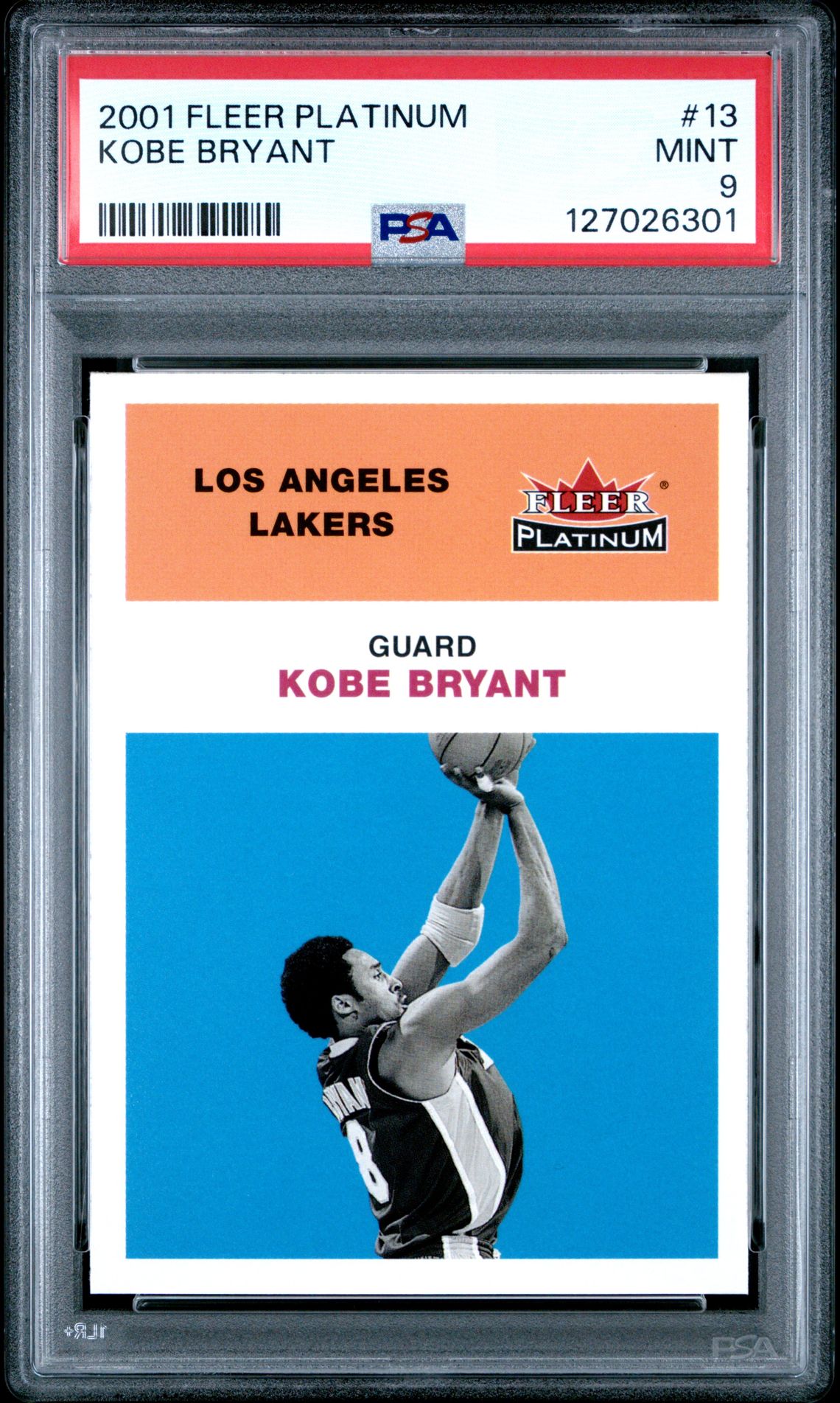 2001 Fleer Platinum Kobe Bryant #13 Mint 9 front