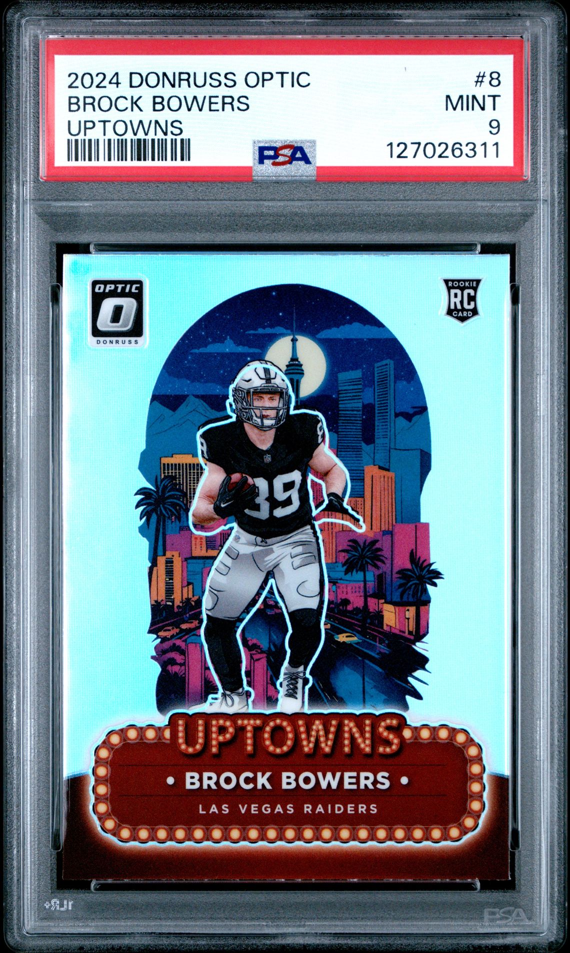 2024 Panini Donruss Optic Uptowns Brock Bowers #8 Mint 9 front