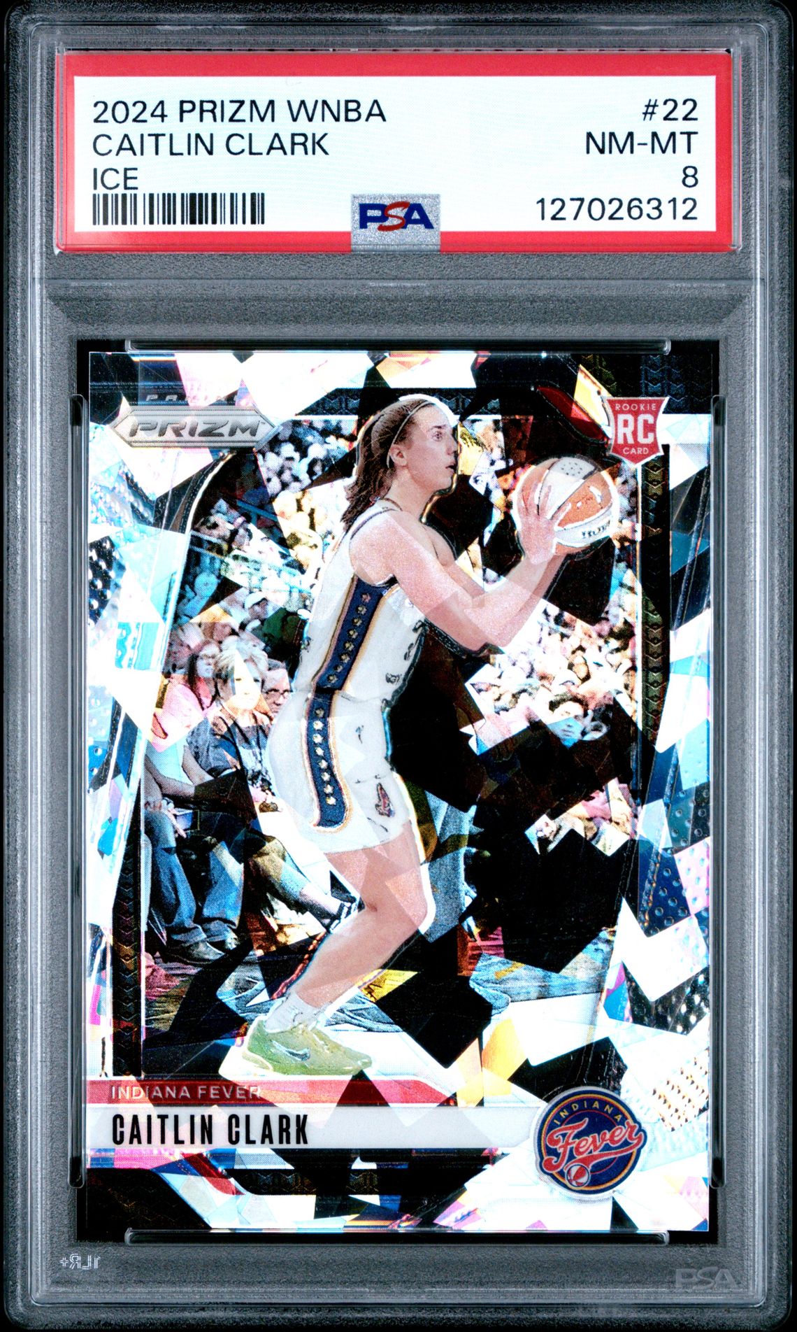 2024 Panini Prizm Wnba Caitlin Clark #22 (Ice) Nm-Mt 8 front