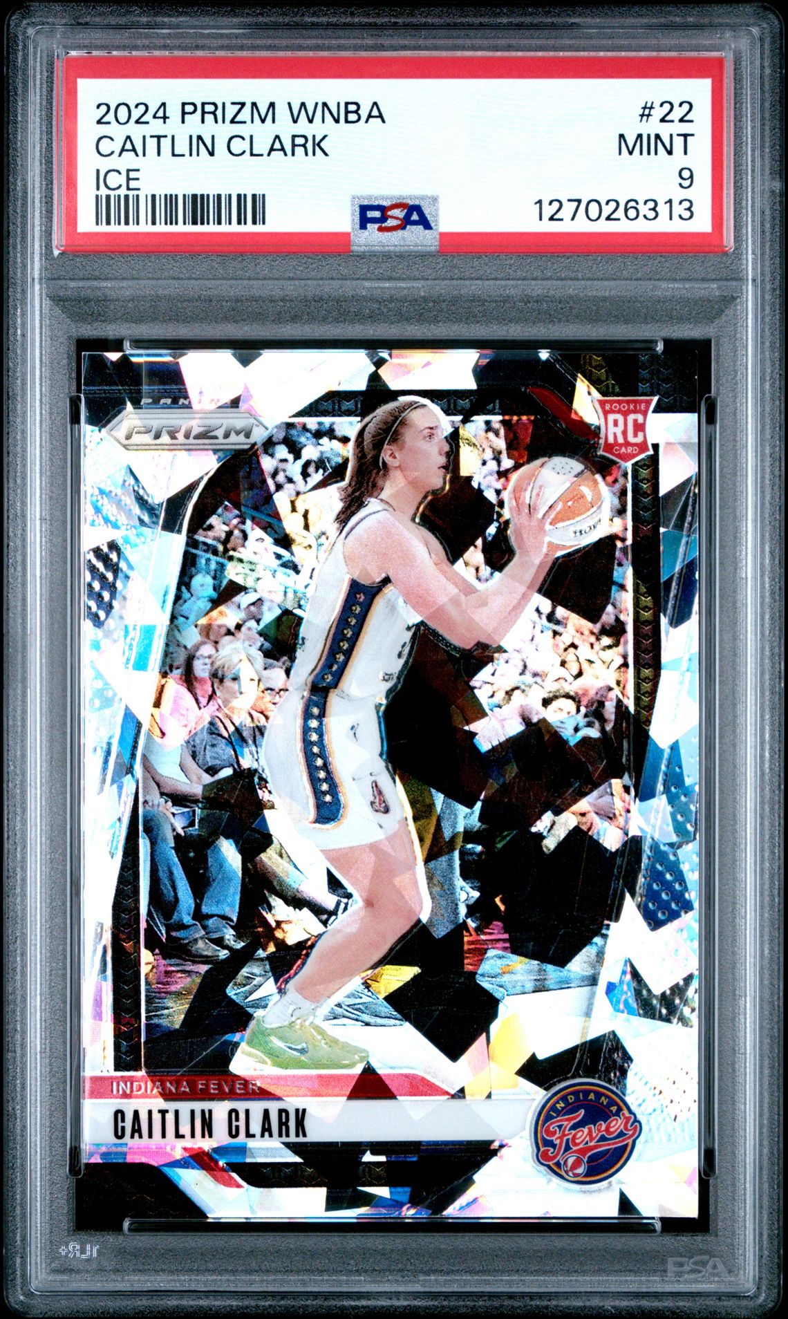 2024 Panini Prizm Wnba Caitlin Clark #22 (Ice) Mint 9 front