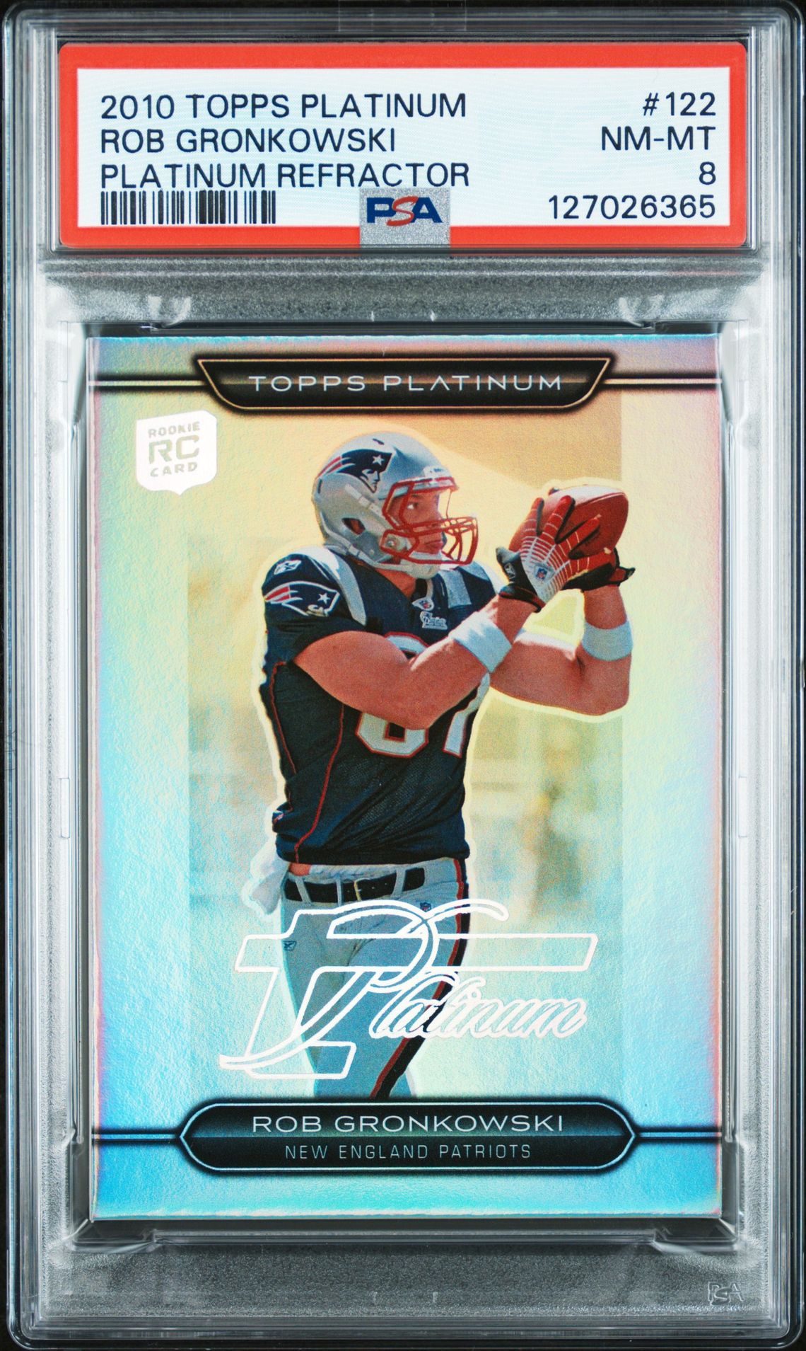 2010 Topps Platinum Rob Gronkowski #122 (Platinum Refractor) Nm-Mt 8 front