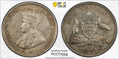 1921(sy) Shil Star KM-26  Ag XF45