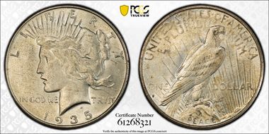 1935-S $1 MS62