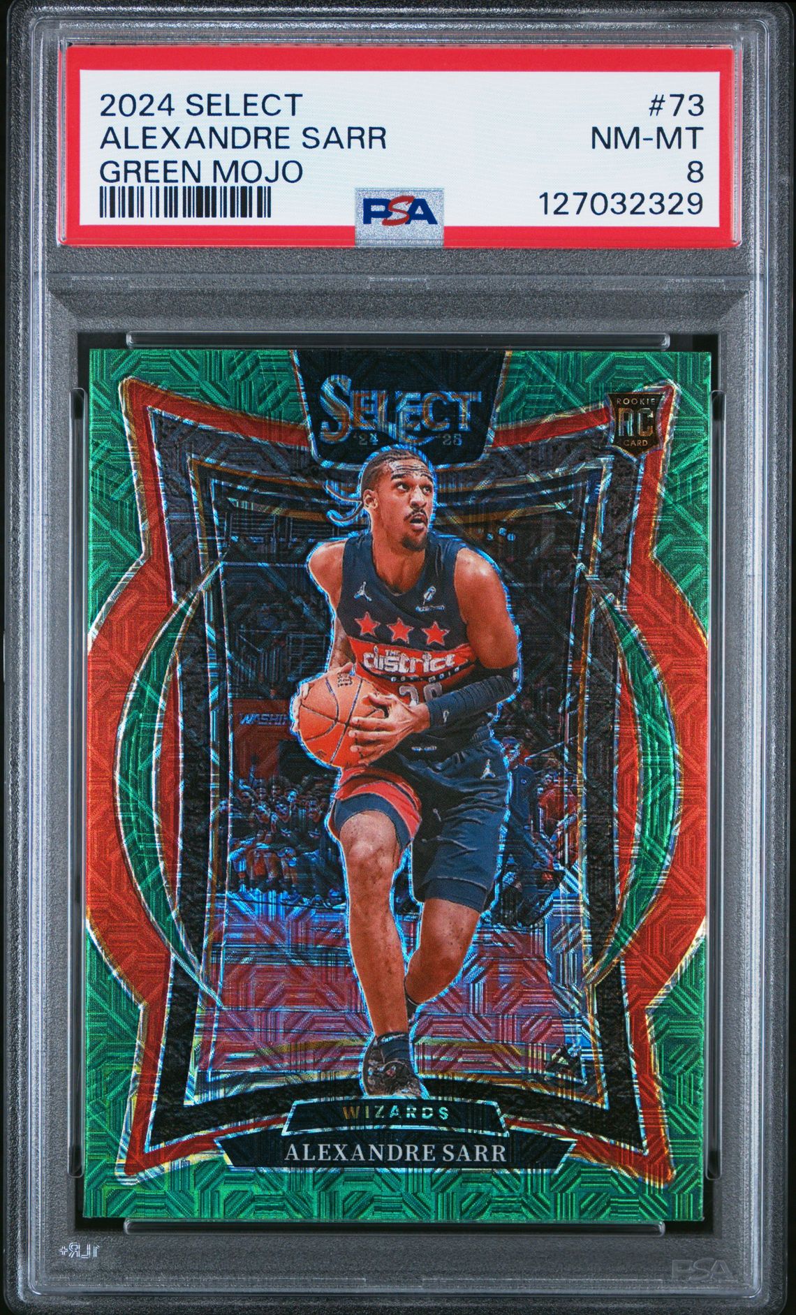 2024 Panini PANINI SELECT GREEN MOJO #73 Alexandre Sarr front