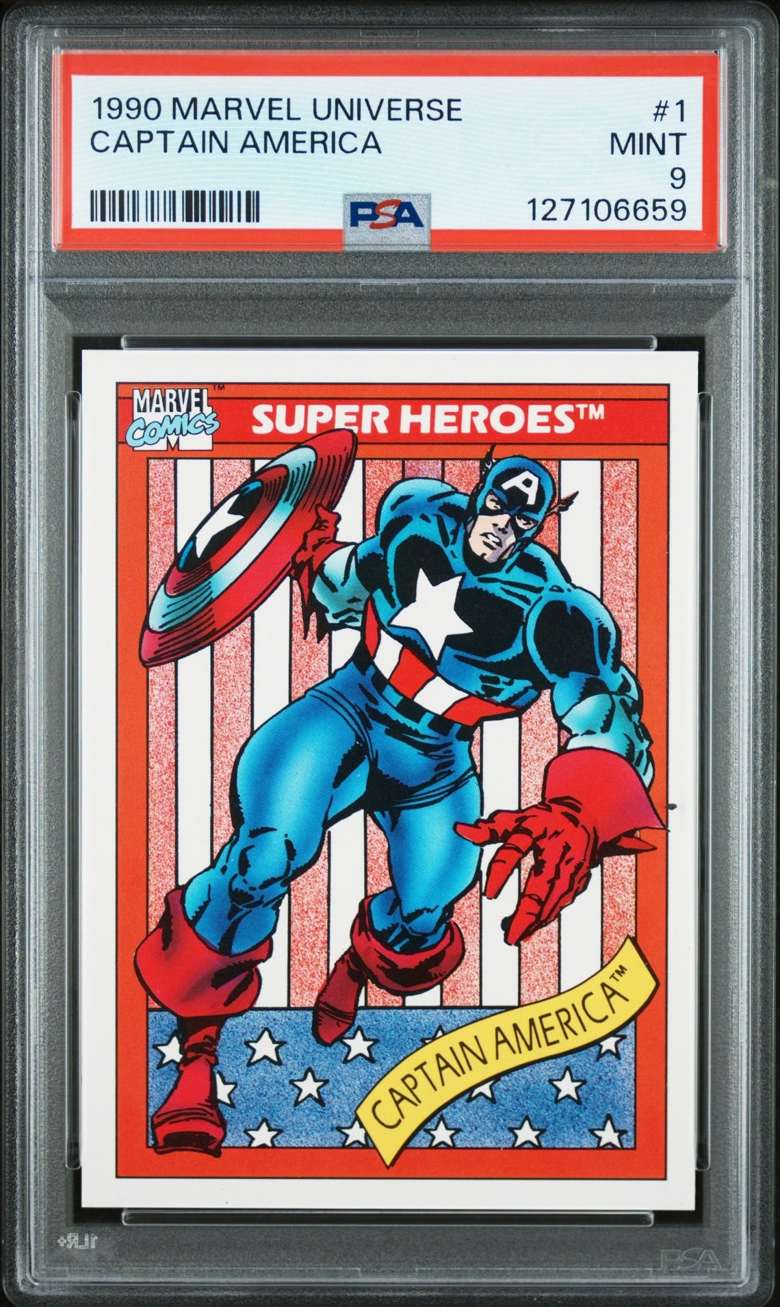 1990 Marvel MARVEL UNIVERSE #1 Captain America front