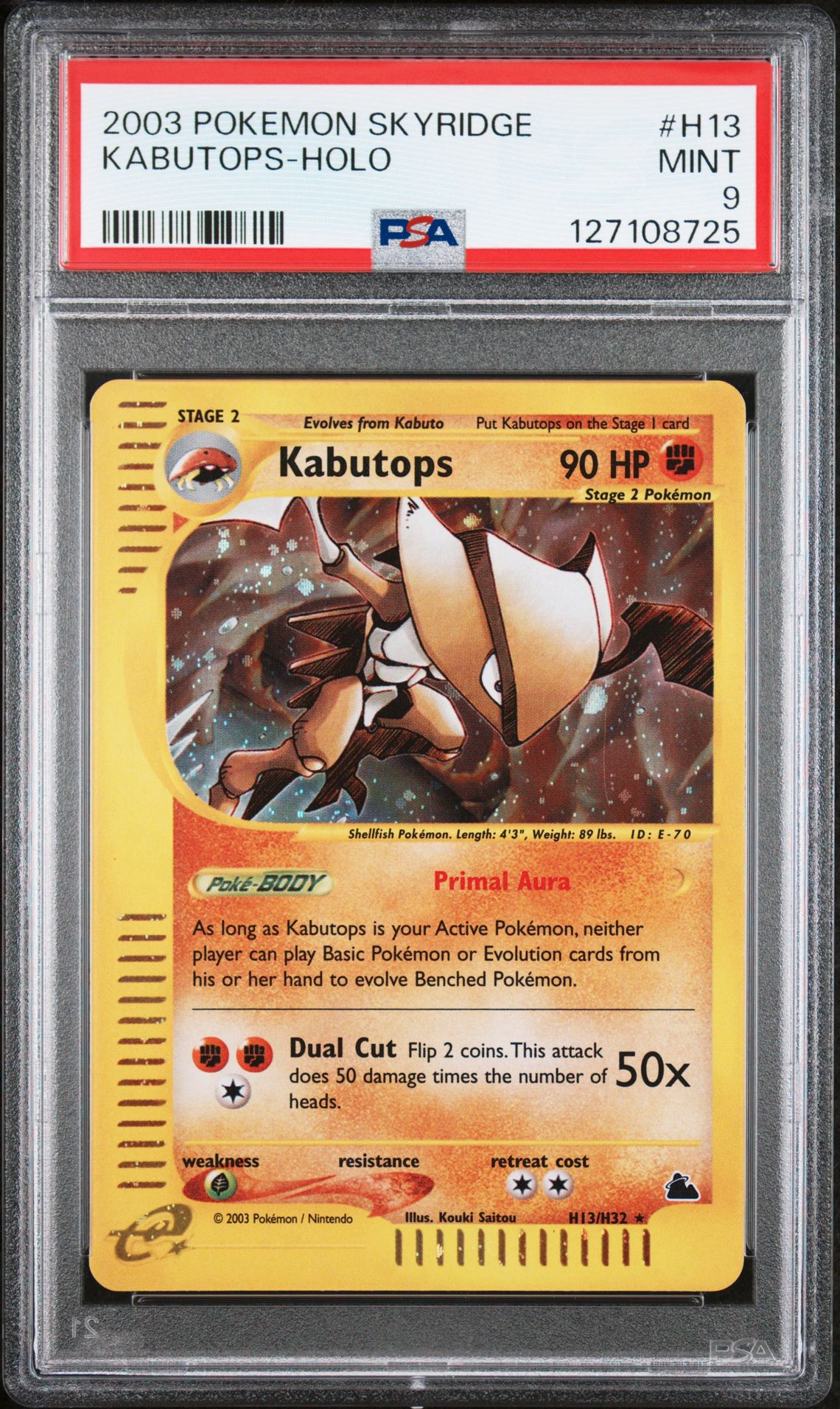 2003 Pokemon POKEMON SKYRIDGE Holo #H13 Kabutops-Holo front