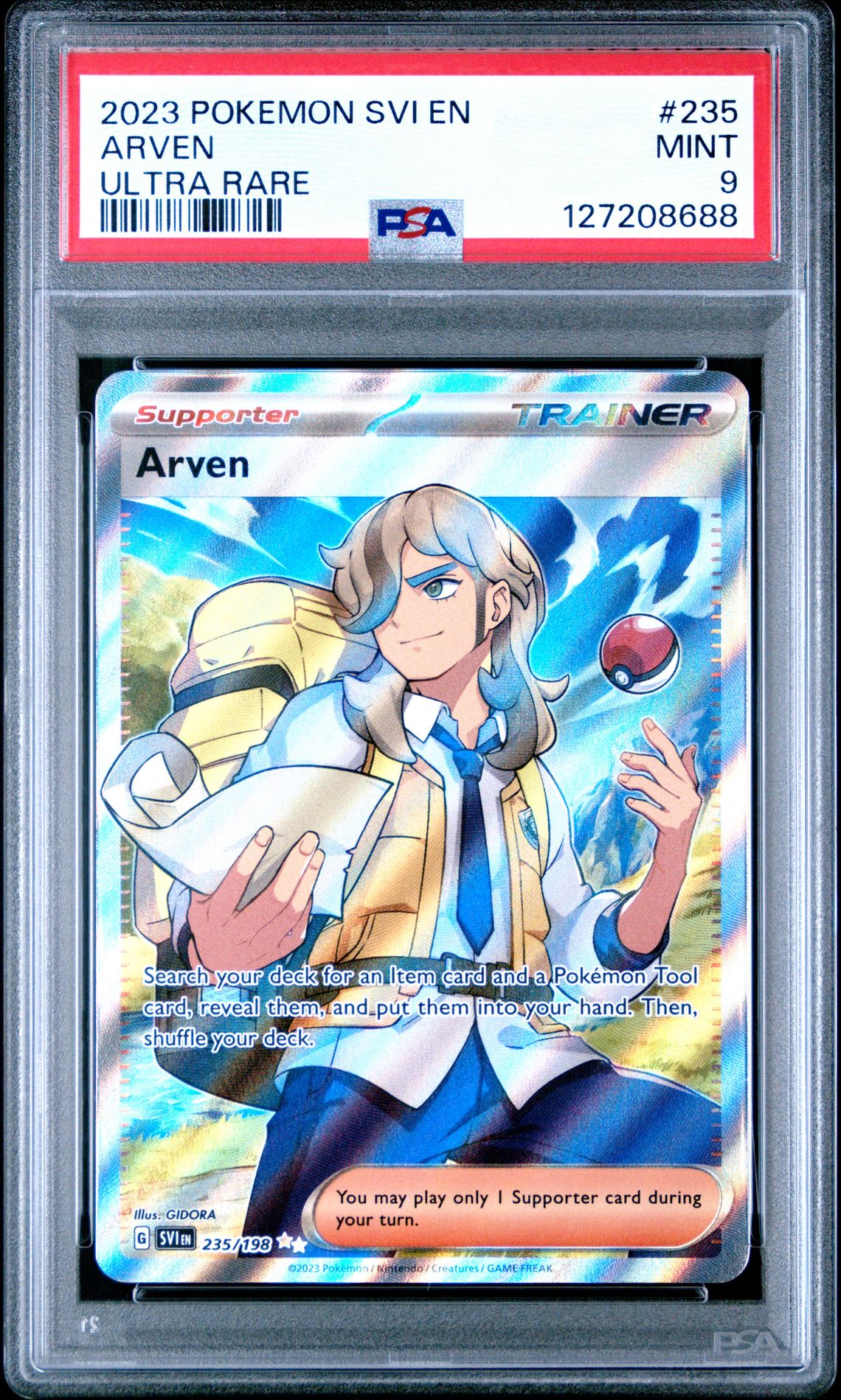 2023 Pokemon POKEMON SVI EN-SCARLET & VIOLET ULTRA RARE #235 Arven front