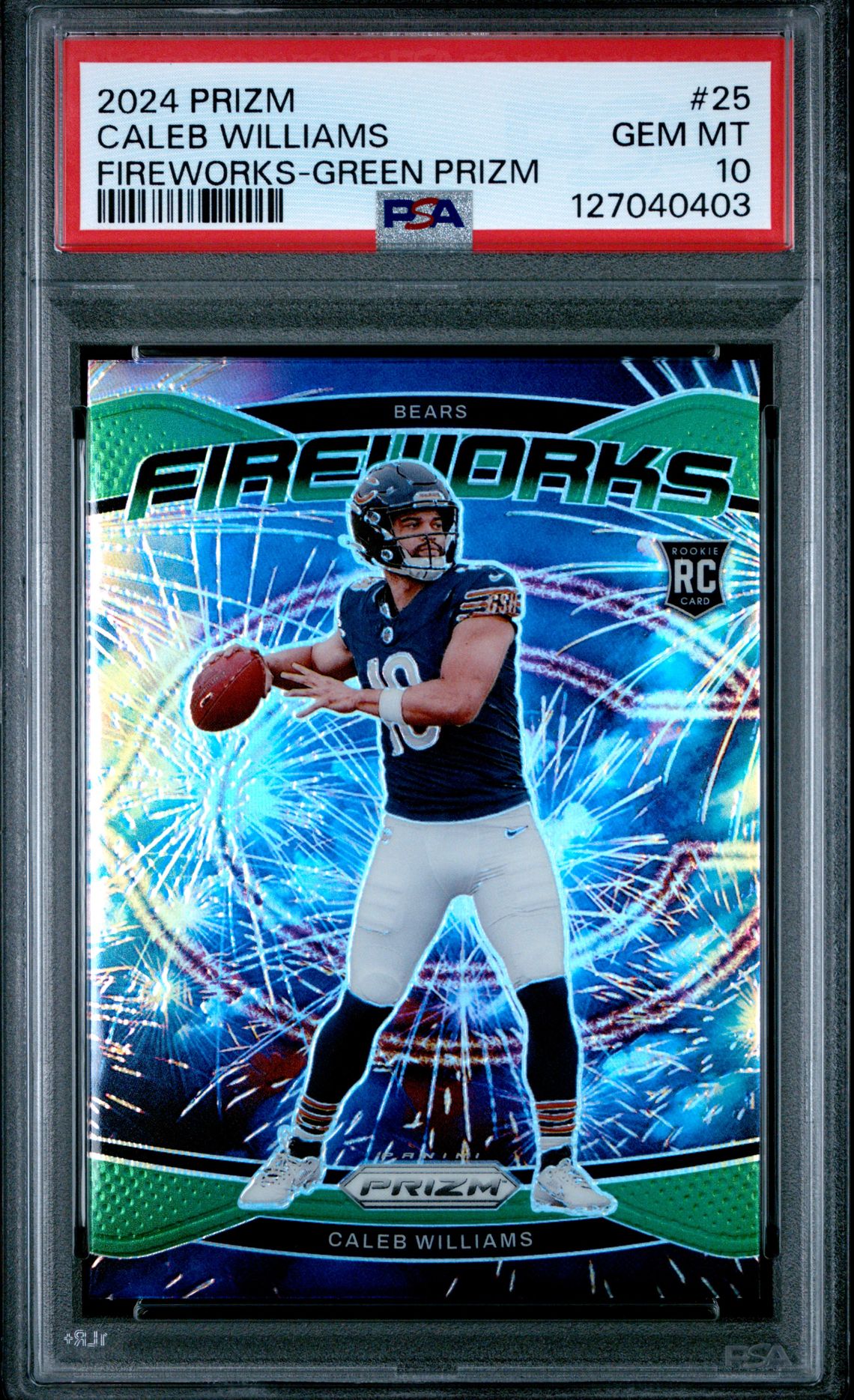 2024 Panini Panini Prizm Fireworks #25 Caleb Williams front