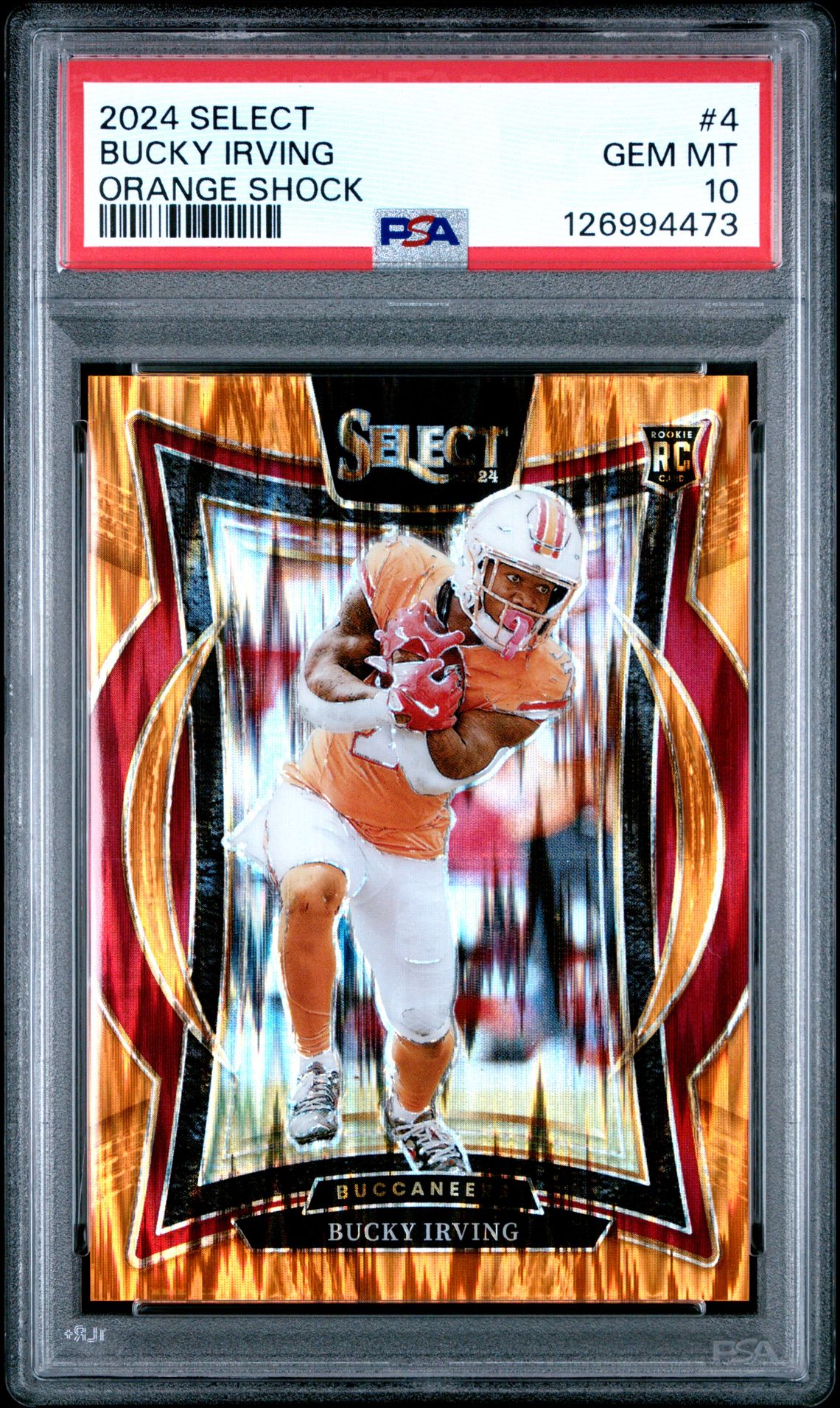 2024 Panini PANINI SELECT ORANGE SHOCK #4 Bucky Irving front