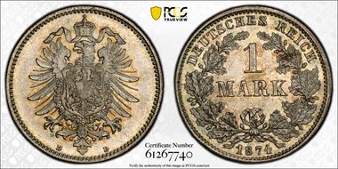 1874-D Mark J-9 MS66