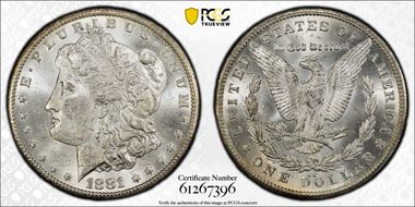 1881-CC $1 MS62