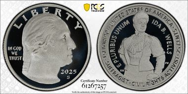 2025-S 25C Ida B. Wells Silver First Strike PR70DCAM