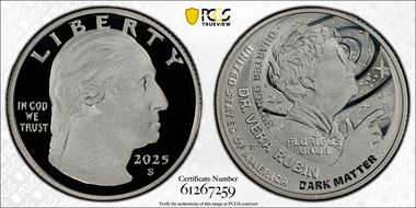 2025-S 25C Dr. Vera Rubin Silver First Strike PR70DCAM