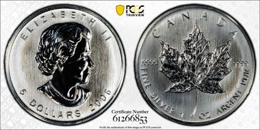 2006 $5 Maple Leaf/Ag MS67