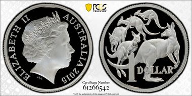 2015 $1 Silver PR70DCAM