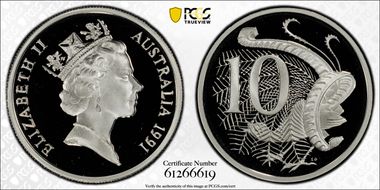 1991 10C Silver PR70DCAM