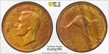 1952(p) 1/2D KM-42 MS63RB