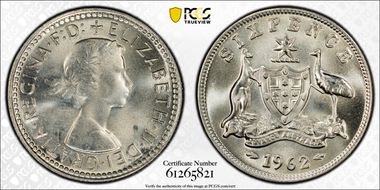 1962(m) 6D KM-58  Ag MS67