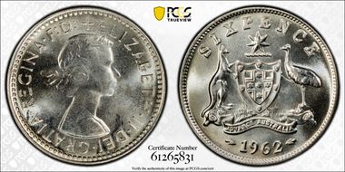 1962(m) 6D KM-58  Ag MS66