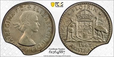 1963(m) Florin AU58