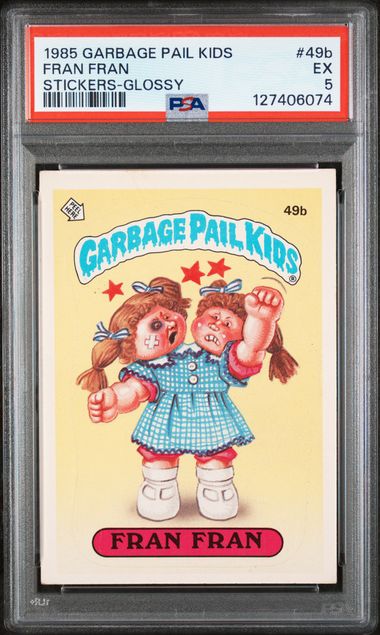1985 Topps Garbage Pail Kids Series 2 Stickers/Base-Glossy #49B Fran Fran front