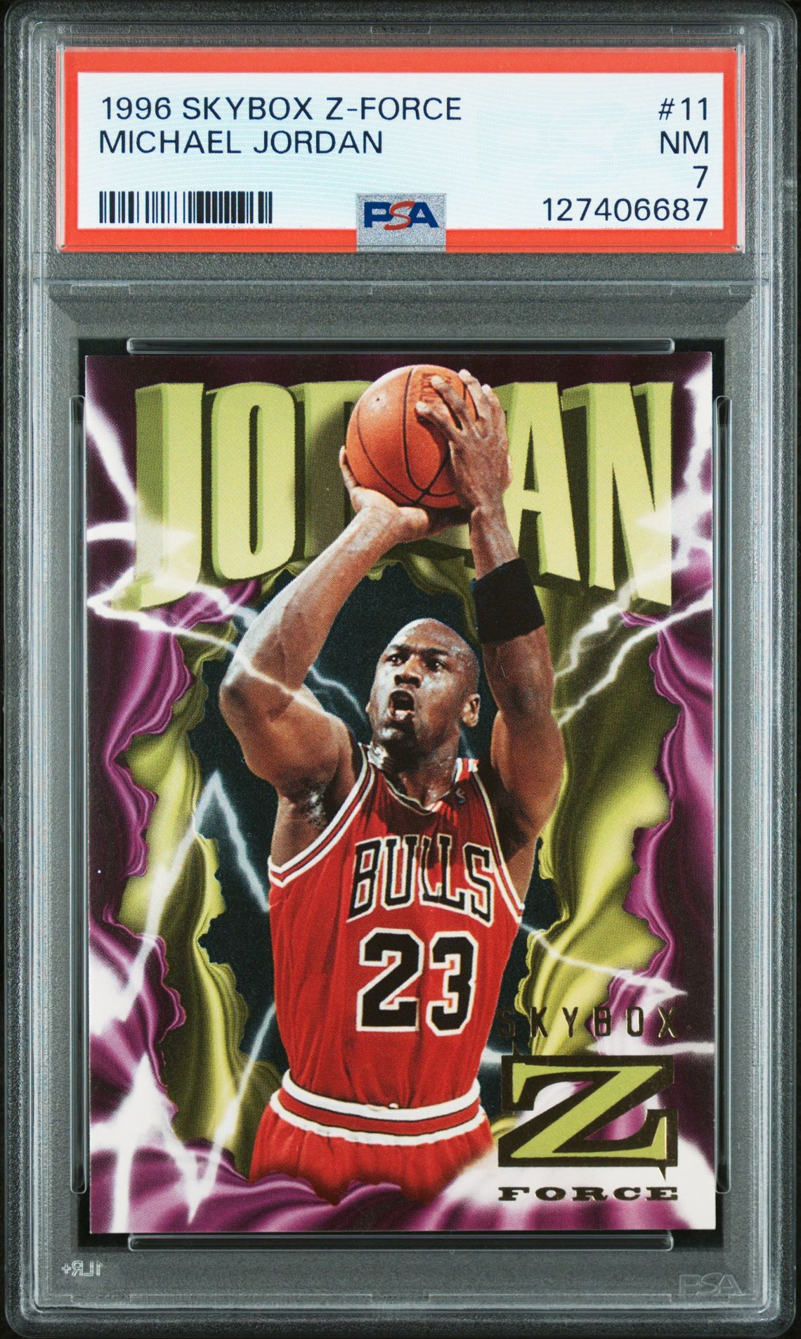 1996 Skybox Z-Force Michael Jordan #11 Nm 7 front