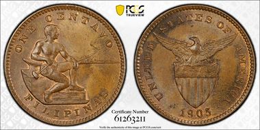 1905 1C KM-163 MS64BN