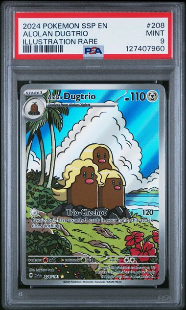 2024 Pokemon Surging Sparks Illustration Rare #208 Dugtrio front