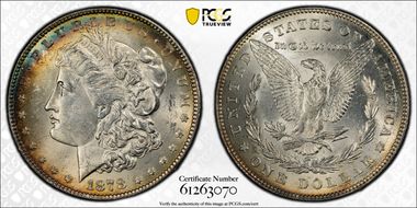 1878 7/8TF $1 Strong MS63